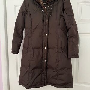 DKNY Chocolate Brown Fleece coat